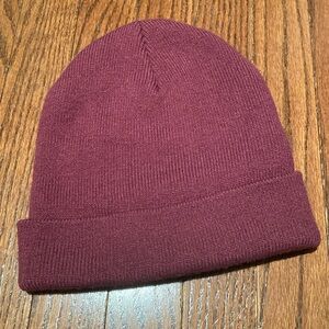 Burgundy Beanie Winter Hat One Size Fits All